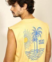 Regata-Masculina--More-Days-in-Paradise--Gola-Careca-Amarela-9971558-Amarelo_5