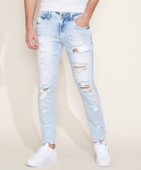 Calca-Jeans-Masculina-Skinny-Destroyed-Azul-Claro-9967823-Azul_Claro_5
