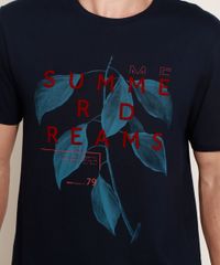 Camiseta-Masculina--Summer-Dreams--Manga-Curta-Gola-Careca-Azul-Marinho-9970405-Azul_Marinho_2