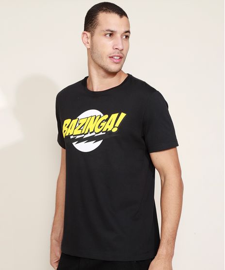 Camiseta-Masculina--Bazinga---Manga-Curta-Gola-Careca-Preta-9974996-Preto_1
