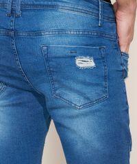 Calca-Jeans-Masculina-Skinny-Destroyed-Azul-Medio-9966115-Azul_Medio_4