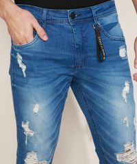 Calca-Jeans-Masculina-Skinny-Destroyed-Azul-Medio-9966115-Azul_Medio_5