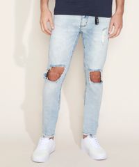 Calca-Jeans-Masculina-Skinny-Destroyed-Azul-Claro-9966116-Azul_Claro_1