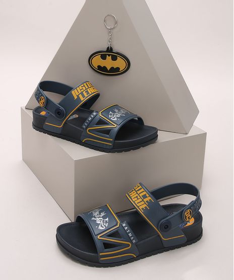 Papete-Infantil-Grendene-Batman-com-Velcro---Chaveiro-Azul-Marinho-9974201-Azul_Marinho_1