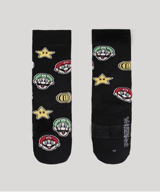 Meia-Infantil-Lupo-Cano-Alto-Divertida-Mario-Bros-Preta-9971748-Preto_1