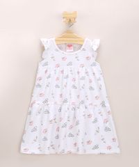 Vestido-Infantil-Estampado-de-Arco-Iris-com-Recorte-e-Babados-Manga-Curta-Decote-Redondo-Off-White-9970144-Off_White_1