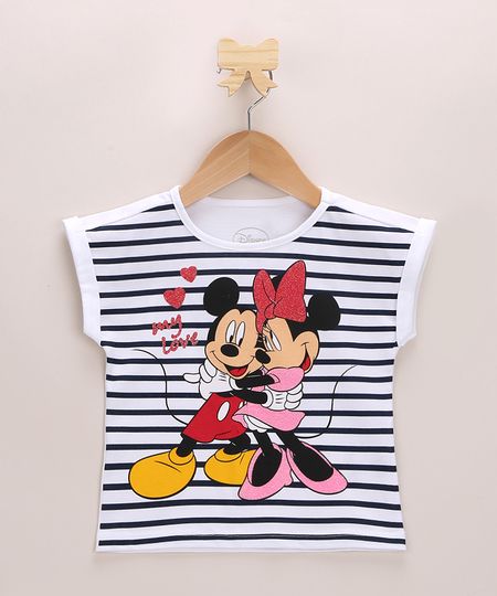 Blusa-Infantil-Minnie-com-Listras-Manga-Curta-Decote-Redondo-Off-White-9969031-Off_White_1
