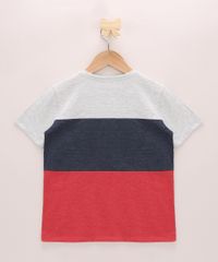 Camiseta-Infantil-com-Recortes-Contrastante-e-Bolso-Manga-Curta-Gola-Careca-Cinza-Mescla-Claro-9968790-Cinza_Mescla_Claro_2