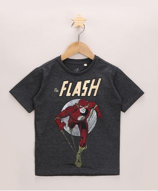 Camiseta-Infantil-Flash-Manga-Curta-Gola-Careca-Cinza-Mescla-Escuro-9968335-Cinza_Mescla_Escuro_1