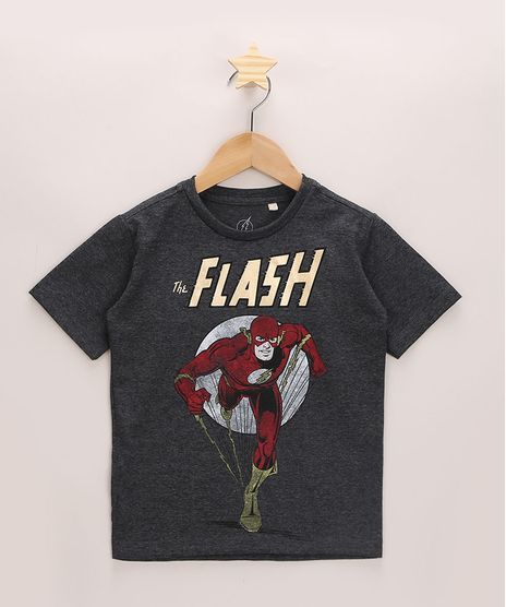 Camiseta-Infantil-Flash-Manga-Curta-Gola-Careca-Cinza-Mescla-Escuro-9968335-Cinza_Mescla_Escuro_1