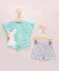 Conjunto-Infantil-de-Blusa-Cropped-Manga-Curta-Verde-Claro---Short-Listrado-Off-White-9968287-Off_White_1