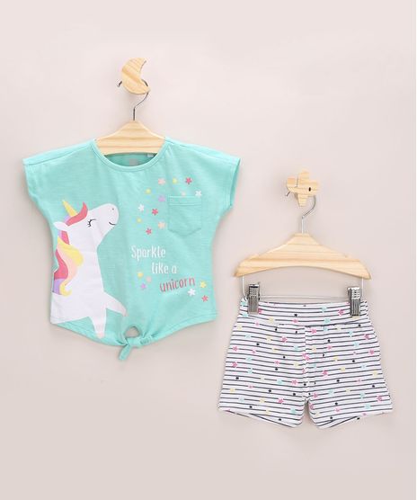 Conjunto-Infantil-de-Blusa-Cropped-Manga-Curta-Verde-Claro---Short-Listrado-Off-White-9968287-Off_White_1
