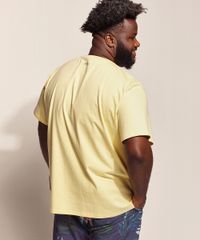 Camiseta-Masculina-Pipe-Plus-Size--The-Same-People-----Manga-Curta-Gola-Careca-Amarelo-Claro-9970444-Amarelo_Claro_2