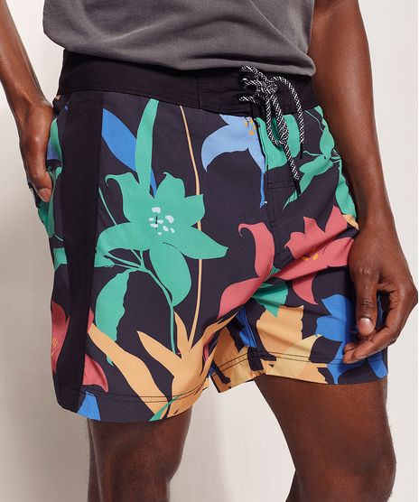 Bermuda-Surf-Masculina-Tal-Pai-Tal-Filho-Pipe-Floral-com-Bolsos-e-Cordao-Preta-9970212-Preto_1