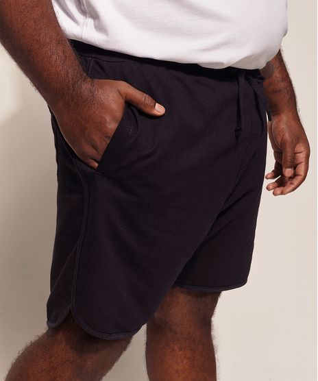 Bermuda-de-Moletom-Masculina-Pipe-Plus-Size-com-Bolsos-Preta-9970682-Preto_1