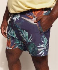 Bermuda-Surf-Masculina-Pipe-Plus-Size-Floral-Tropical-com-Bolsos-e-Cordao-Azul-Marinho-9970218-Azul_Marinho_5