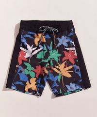 Bermuda-Surf-Juvenil-Tal-Pai-Tal-Filho-Pipe-Floral-com-Bolsos-e-Cordao-Preta-9969572-Preto_1