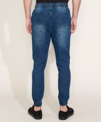 Calca-Jeans-Masculina-Jogger-com-Bolsos-Azul-Escuro-9583522-Azul_Escuro_2