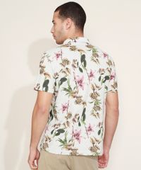 Polo-de-Piquet-Masculina-Estampada-Floral-Manga-Curta-Branca-9965293-Branco_2