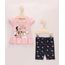 Conjunto-Infantil-Minnie-e-Margarida-de-Blusa-Manga-Curta-Rosa---Bermuda-Ciclista-Preto-9963644-Preto_1
