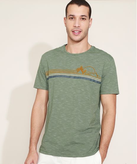 Camiseta-Masculina-Montanha-Manga-Curta-Gola-Careca-Verde-9869673-Verde_1