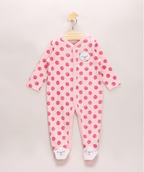 Macacao-Infantil-Urso-Estampado-de-Poa-com-Bordado-Manga-Longa-Rosa-Claro-9948320-Rosa_Claro_1