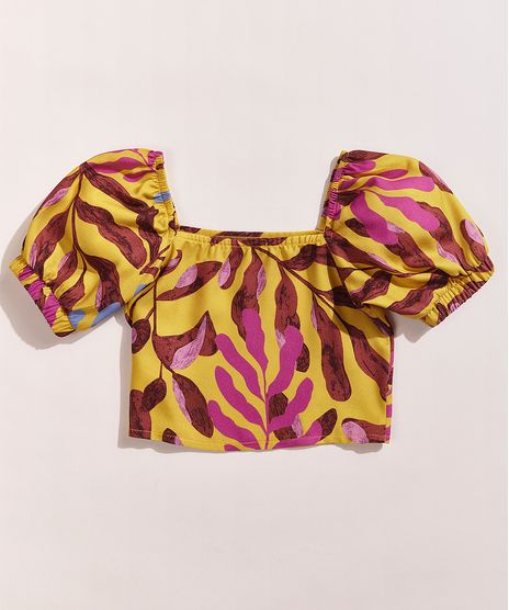 Top-Cropped-Infantil-Tal-Mae-Tal-Filha-EMI-Beachwear-Estampado-Folhagem-Meninas-Manga-Bufante-Decote-Reto-Mostarda-9965478-Mostarda_1