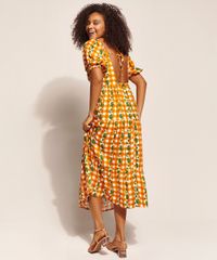 Vestido-Feminino-EMI-Beachwear-Estampado-Picnic-Midi-com-Manga-Bufante-e-Decote-Reto-Laranja-9963024-Laranja_2