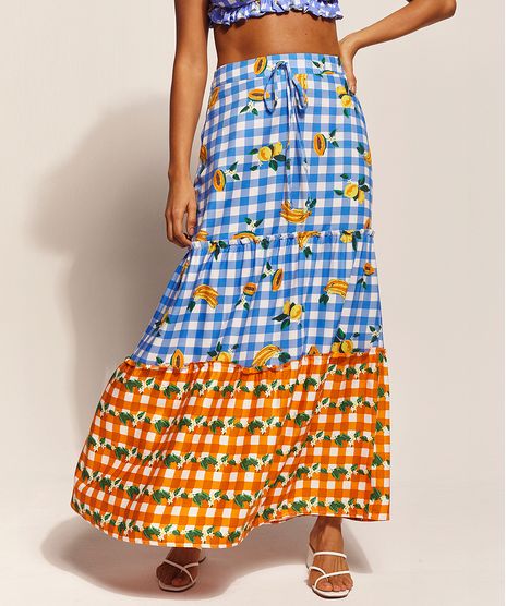 Saia-Feminina-EMI-Beachwear-Longa-Estampada-Picnic-Frutas-com-Recortes-Multicor-9963090-Multicor_1