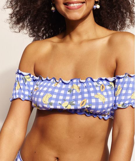 Biquini-Top-EMI-Beachwear-Ombro-a-Ombro-Estampado-Picnic-Frutas-Manga-Curta-com-Protecao-UV50--Biodegradavel-Azul-9962839-Azul_1