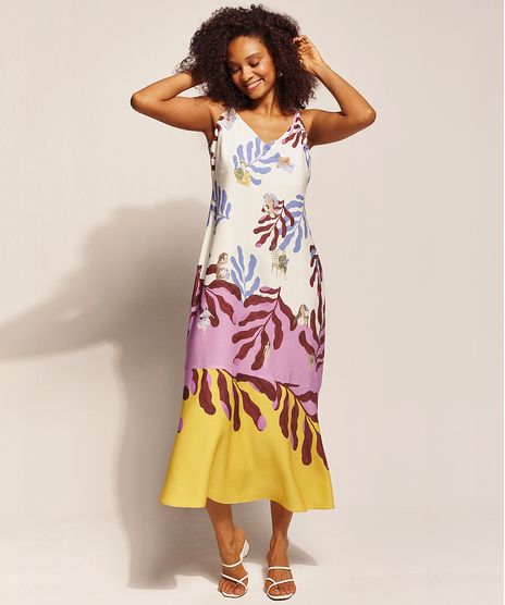 Vestido-Feminino-EMI-Beachwear-Longo-Estampado-Folhagem-Meninas-Alca-Fina-Decote-V-Multicor-9963705-Multicor_1