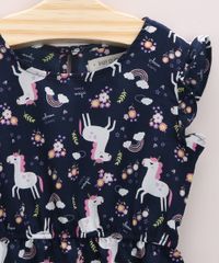 Vestido-Infantil-Estampado-de-Unicornios-com-Babados-Manga-Curta-Azul-Marinho-9948376-Azul_Marinho_3