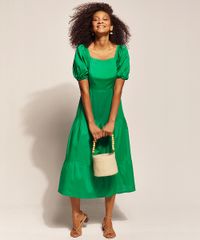 Vestido-Feminino-EMI-Beachwear-Midi-com-Manga-Bufante-e-Decote-Reto-Verde-9963027-Verde_1