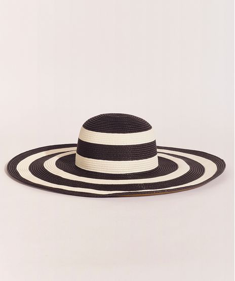 Chapeu-de-Palha-Feminino-EMI-Beachwear-Listrado-Preto-9960278-Preto_1