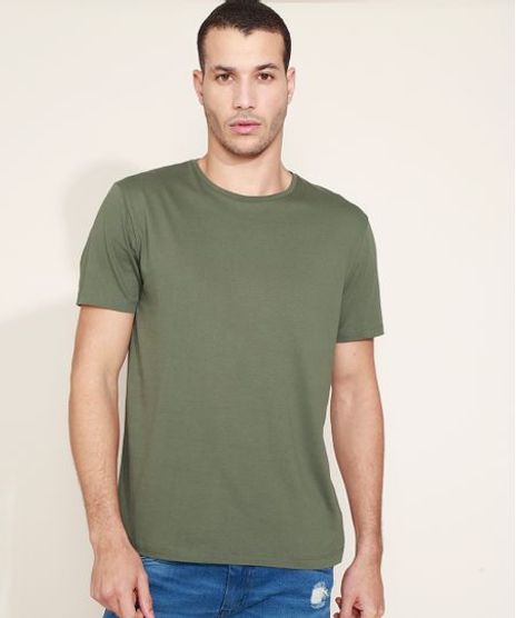 Camiseta-Masculina-Basica-Manga-Curta-Gola-Careca-Verde-8472740-Verde_1