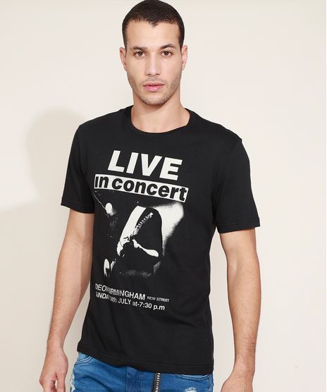 Camiseta-Masculina---Live-in-Concert--Manga-Curta-Gola-Careca-Preta-9960304-Preto_1