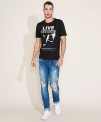 Camiseta-Masculina---Live-in-Concert--Manga-Curta-Gola-Careca-Preta-9960304-Preto_3