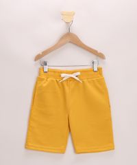 Bermuda-de-Moletom-Infantil-Basica-Mostarda-9651240-Mostarda_1