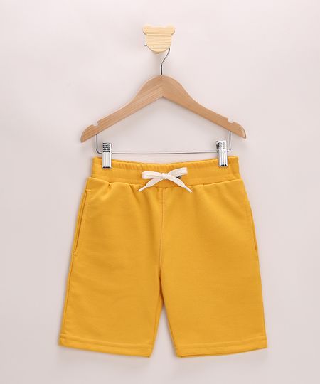 Bermuda-de-Moletom-Infantil-Basica-Mostarda-9651240-Mostarda_1