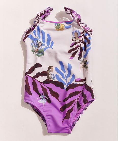 Maio-Infantil-Tal-Mae-Tal-Filha-EMI-Beachwear-Estampado-Folhagem-Meninas-com-Protecao-UV50--Multicor-9961650-Multicor_1