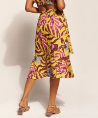 Saia-Feminina-EMI-Beachwear-Midi-Estampada-Folhagem-Meninas-Transpassada-com-Babado-Mostarda-9963073-Mostarda_2