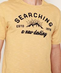 Camiseta-Masculina--Searching--Manga-Curta-Gola-Careca-Amarela-9612098-Amarelo_6