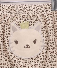 Calca-Infantil-Estampada-Animal-Print-de-Onca-com-Patch-de-Gatinho-Bege-9948323-Bege_3