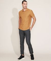 Polo-Masculina-Estampada-Listrada-Manga-Curta-Marrom-9942889-Marrom_3