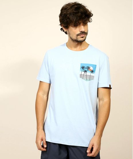 Camiseta-Masculina-com-Bolso-Estampado-Manga-Curta-Gola-Careca-Azul-Claro-9965835-Azul_Claro_1