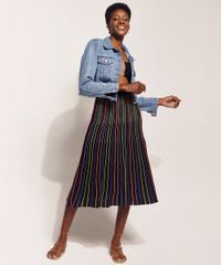 Saia-de-Trico-Feminina-Hype-Beachwear-Midi-Listrada-Preta-9962215-Preto_3