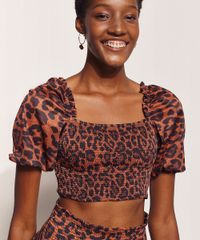 Blusa-Feminina-Hype-Beachwear-Cropped-Estampada-Animal-Print-Onca-Manga-Bufante-Decote-Reto-Caramelo-9962540-Caramelo_1
