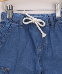 Bermuda-Jeans-Infantil-Cargo-com-Bolsos-Azul-Medio-9964613-Azul_Medio_3