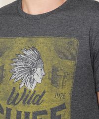 Camiseta-Masculina--Wild-Chief--Manga-Curta-Gola-Careca-Cinza-Mescla-Escuro-9961760-Cinza_Mescla_Escuro_6