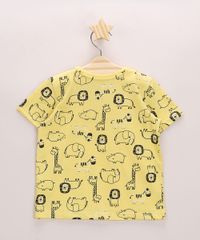 Camiseta-Infantil-Estampado-de-Animais-Manga-Curta-Gola-Careca-Amarela-9963736-Amarelo_2